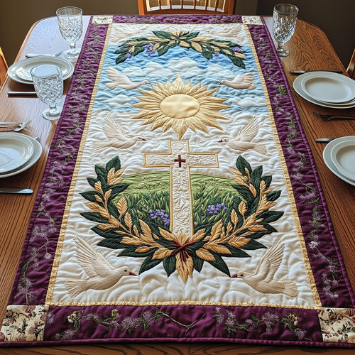 Divine Light of Lent Quilted Table Runner GFTOAB4318