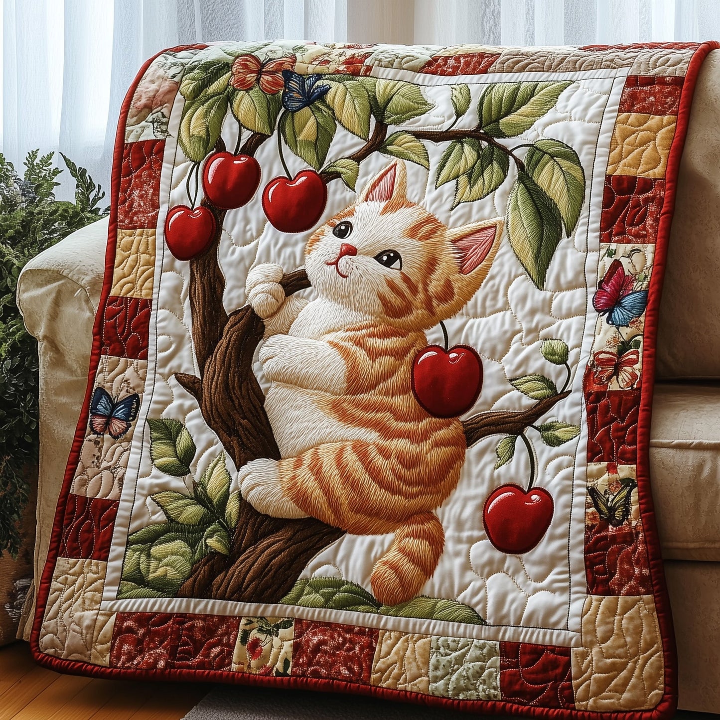 Apple Tree Climber Quilted Blanket GFTOAB4365