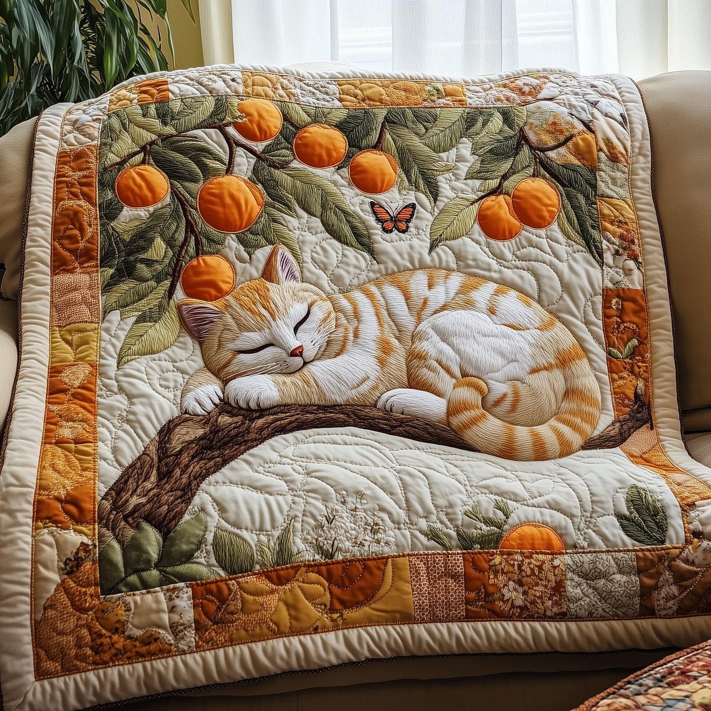 Sweet Apricot Nap Quilted Blanket GFTOAB4366