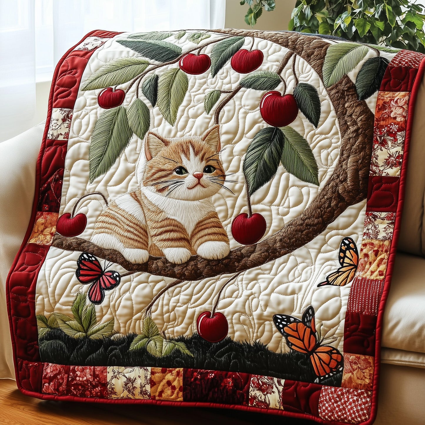 Apple Tree Climber Quilted Blanket GFTOAB4368