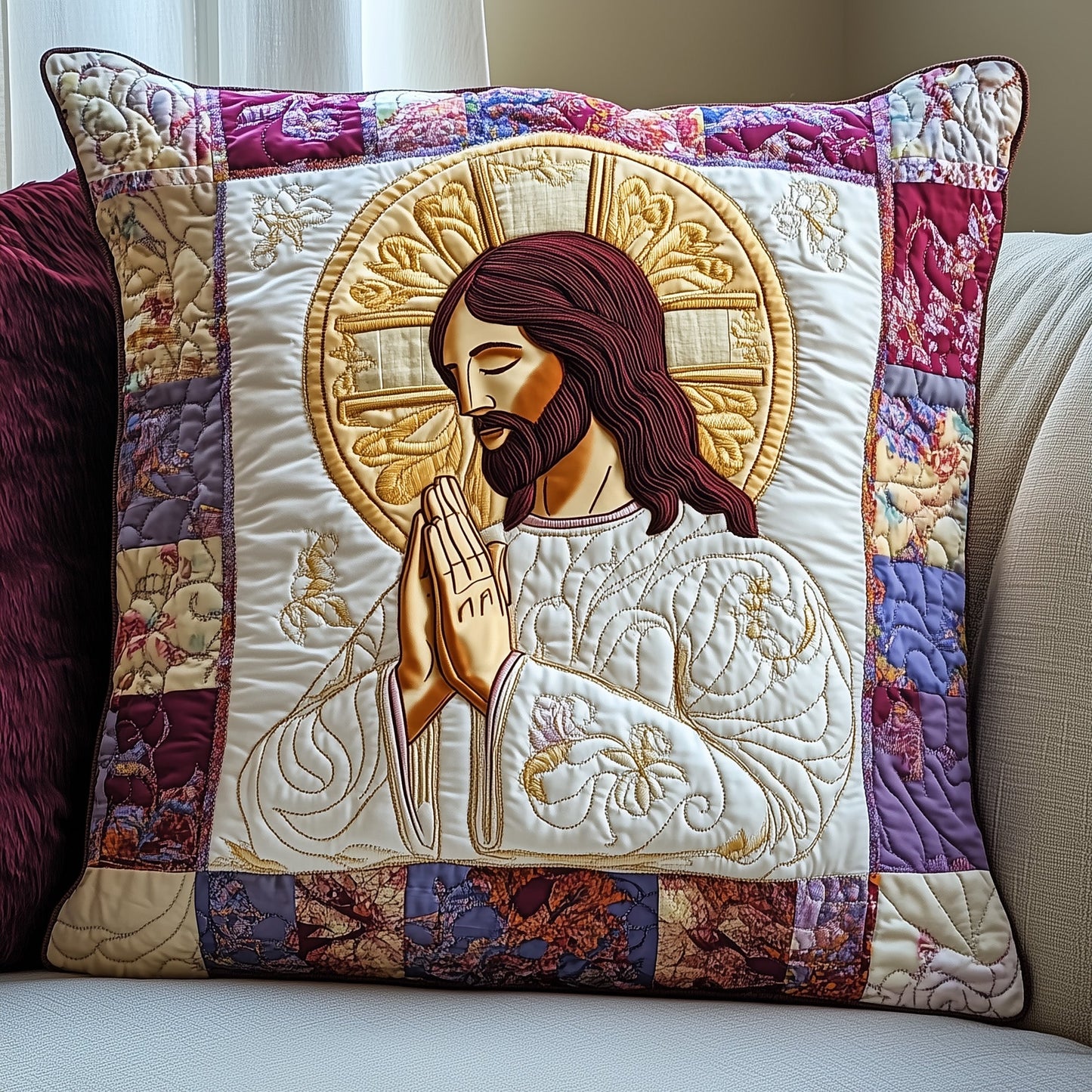 Sacred Moments of Prayer Quilted Pillow Case GFTOAB4414