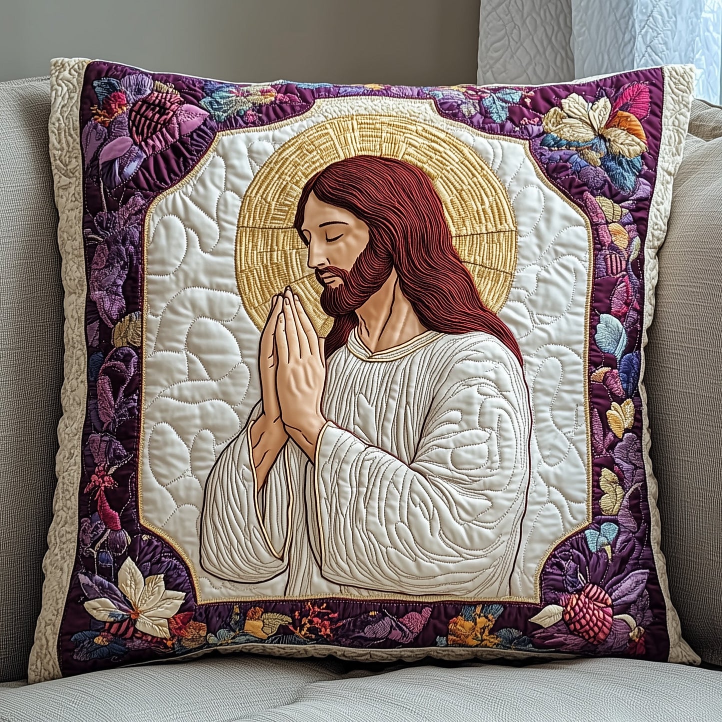 Sacred Moments of Prayer Quilted Pillow Case GFTOAB4416