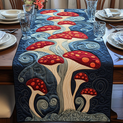 Trippy Mushroom Forest Quilted Table Runner GFTOAB4534