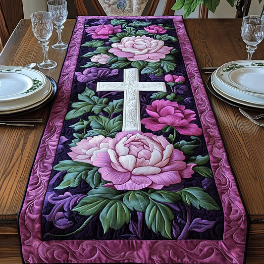 Blooming Faith Quilted Table Runner GFTOAB4565