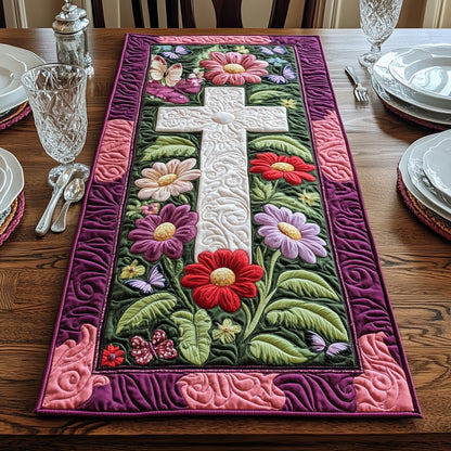 Blooming Faith Quilted Table Runner GFTOAB4578