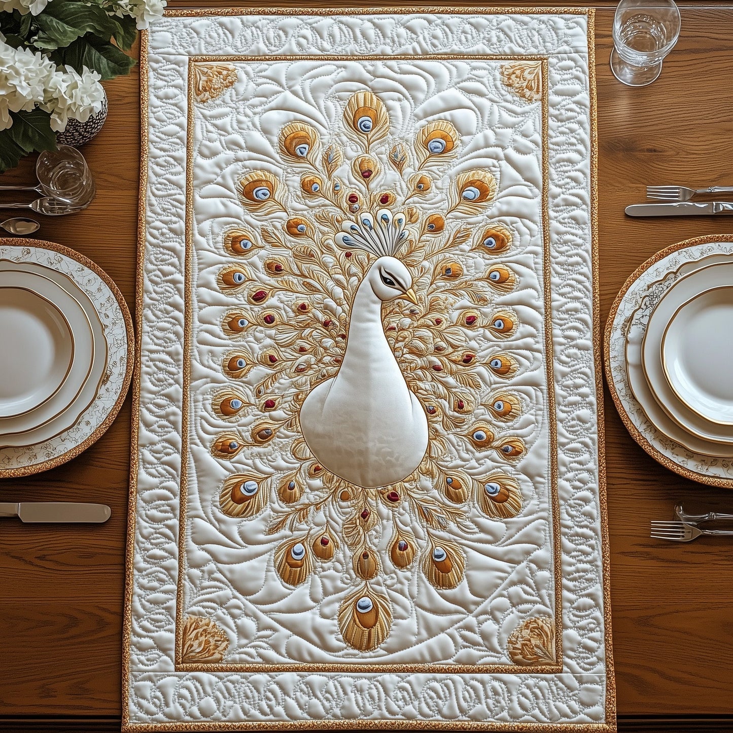 Dazzling Elegance Quilted Table Runner GFTOAB4594