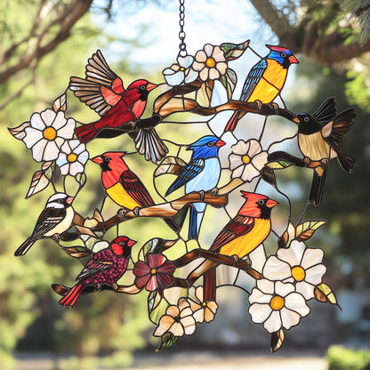Tree of Birds Window Hanging Suncatcher GFTOAB4700