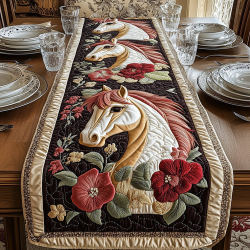 Dancing with Flower Quilted Table Runner GFTOAB4735