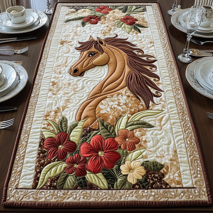 Dancing with Flower Quilted Table Runner GFTOAB4736