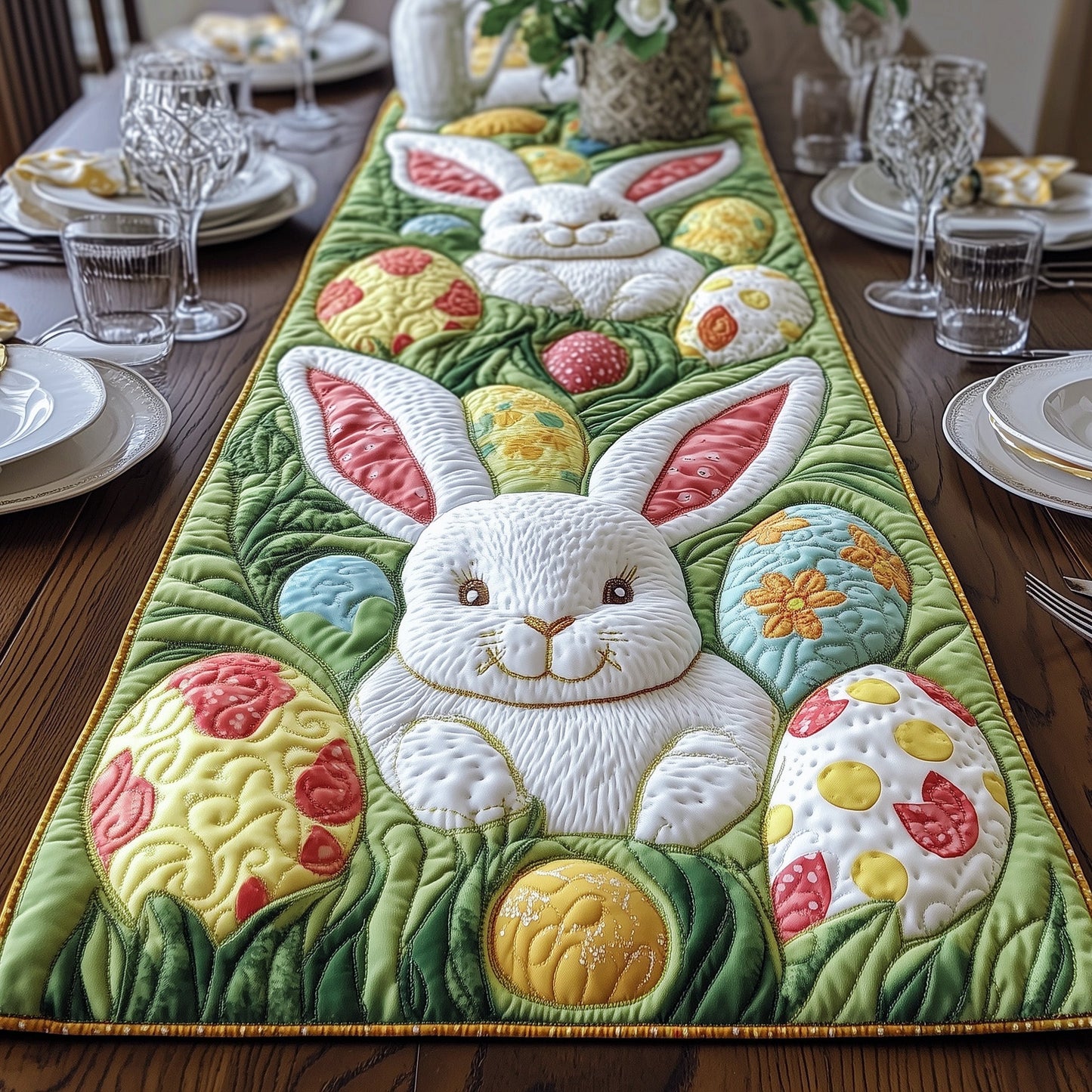 Easter Bunny Quilted Table Runner GFTOAB4787