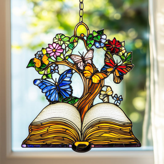 Book Window Hanging Suncatcher GFTOAB4801