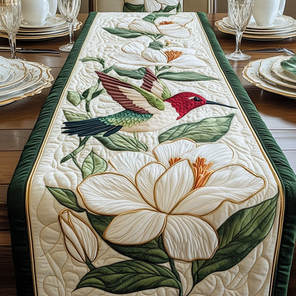 Hummingbird Among Magnolias Quilted Table Runner GFTOAB4840