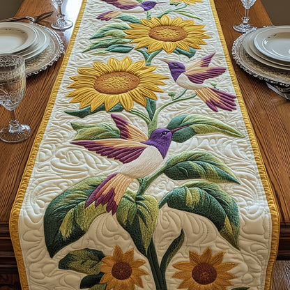 Hummingbird Chasing Sunbeams Quilted Table Runner GFTOAB4866