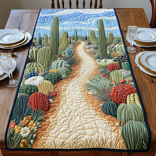 Cactus Road to Sky Quilted Table Runner GFTOAB4873