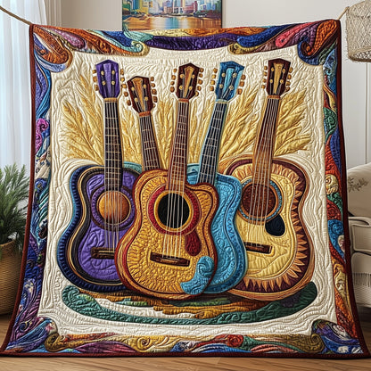 Colorful Chords Quilted Blanket GFTOAB4888