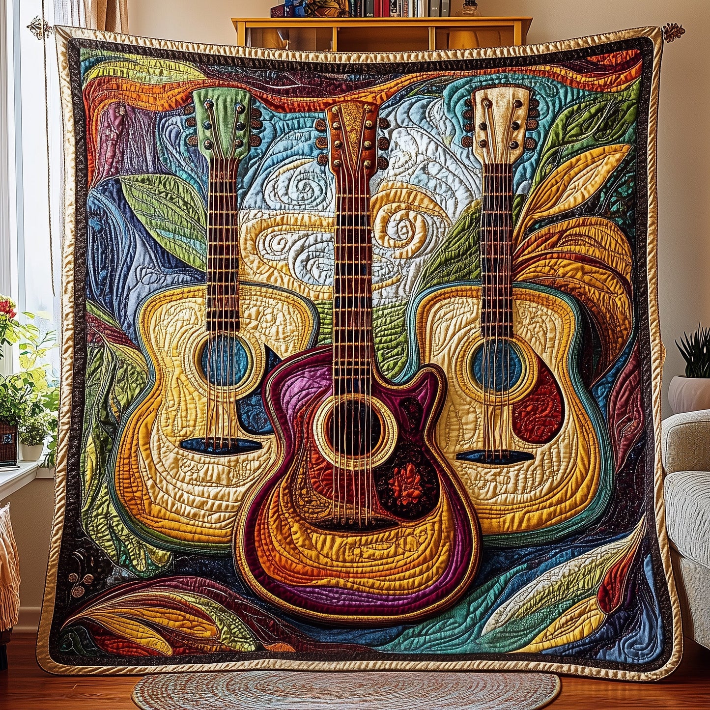 Vivid Melodies Quilted Blanket GFTOAB4890