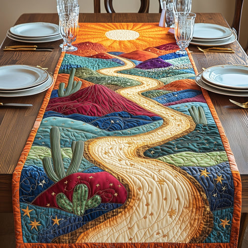 Sunlit Cactus Trail Quilted Table Runner GFTOAB4893
