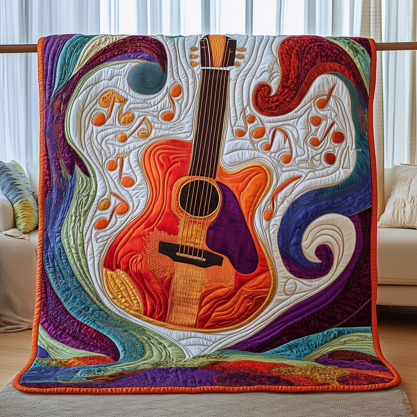 Lively Strings Quilted Blanket GFTOAB4902