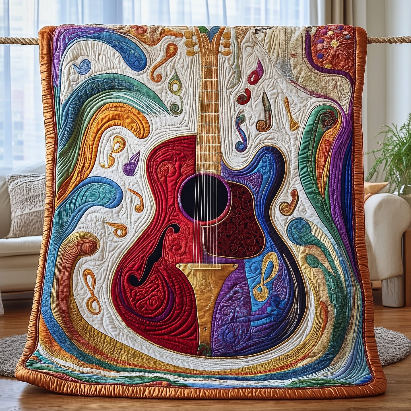 Lively Strings Quilted Blanket GFTOAB4903