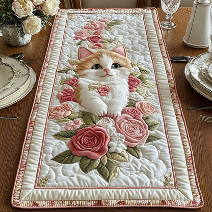 Purr in the Blossoms Quilted Table Runner GFTOAB4930