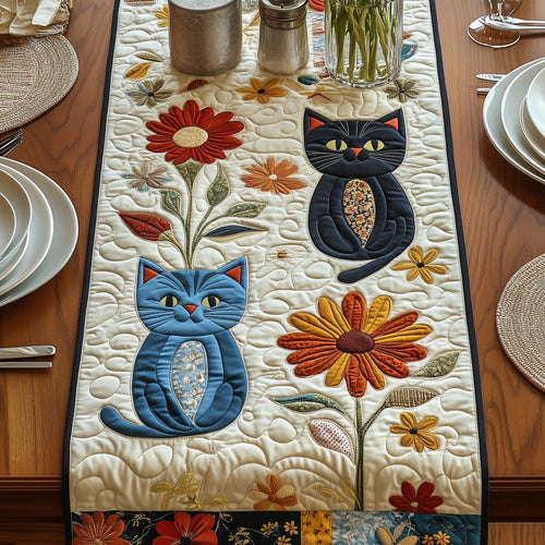 Purr in the Blossoms Quilted Table Runner GFTOAB4954