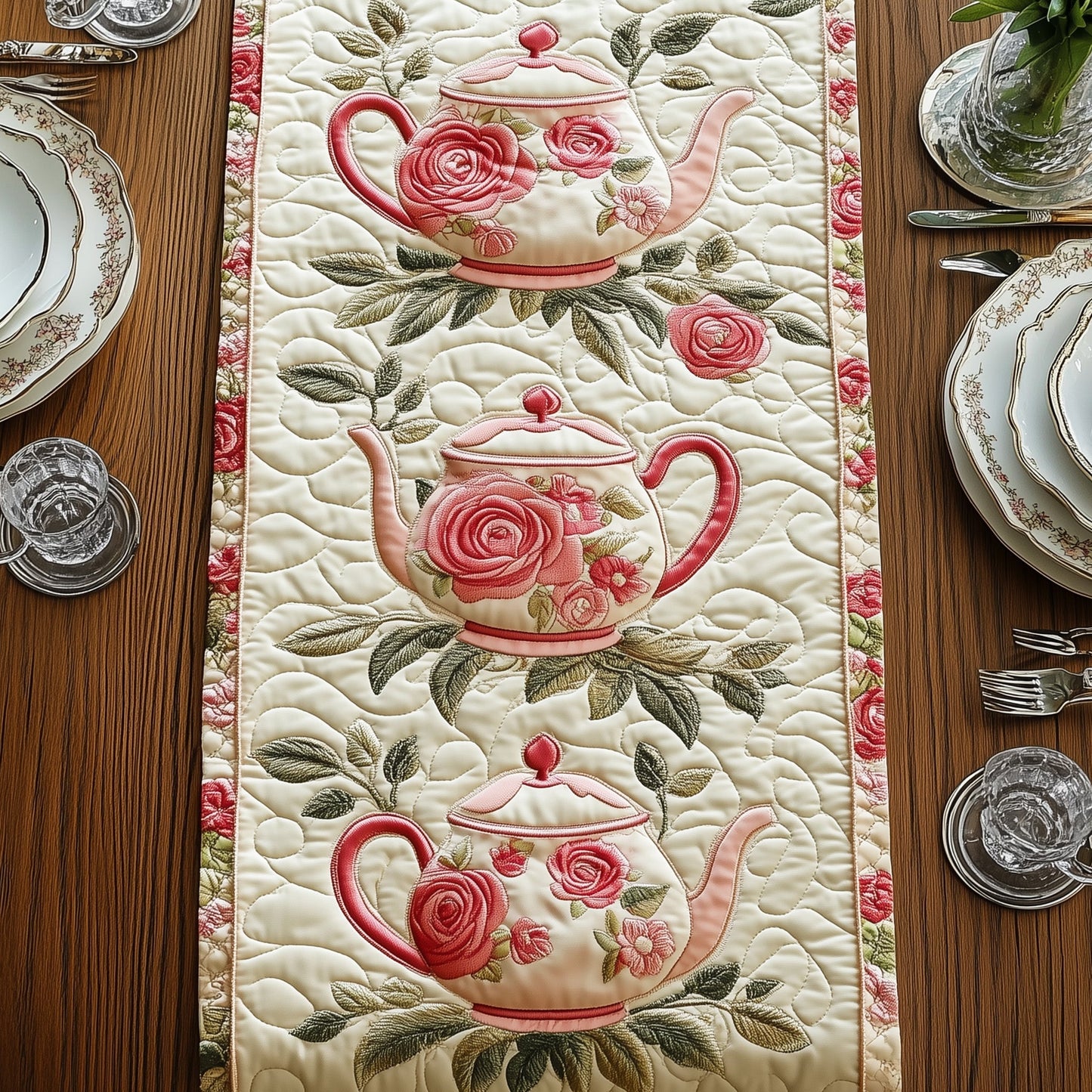 Sip of Spring Quilted Table Runner GFTOAB4987