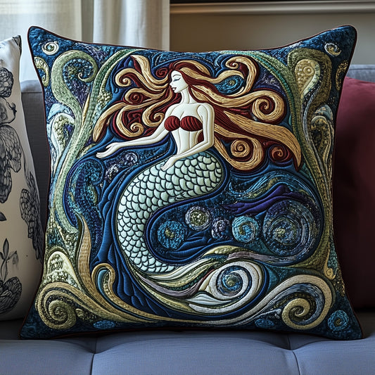 Elegant Mermaid Quilted Pillow Case GFTOAB4989