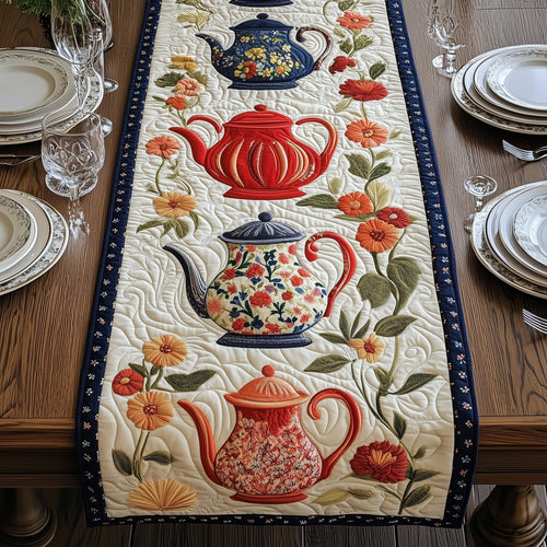 Tea Among the Petals Quilted Table Runner GFTOAB5004