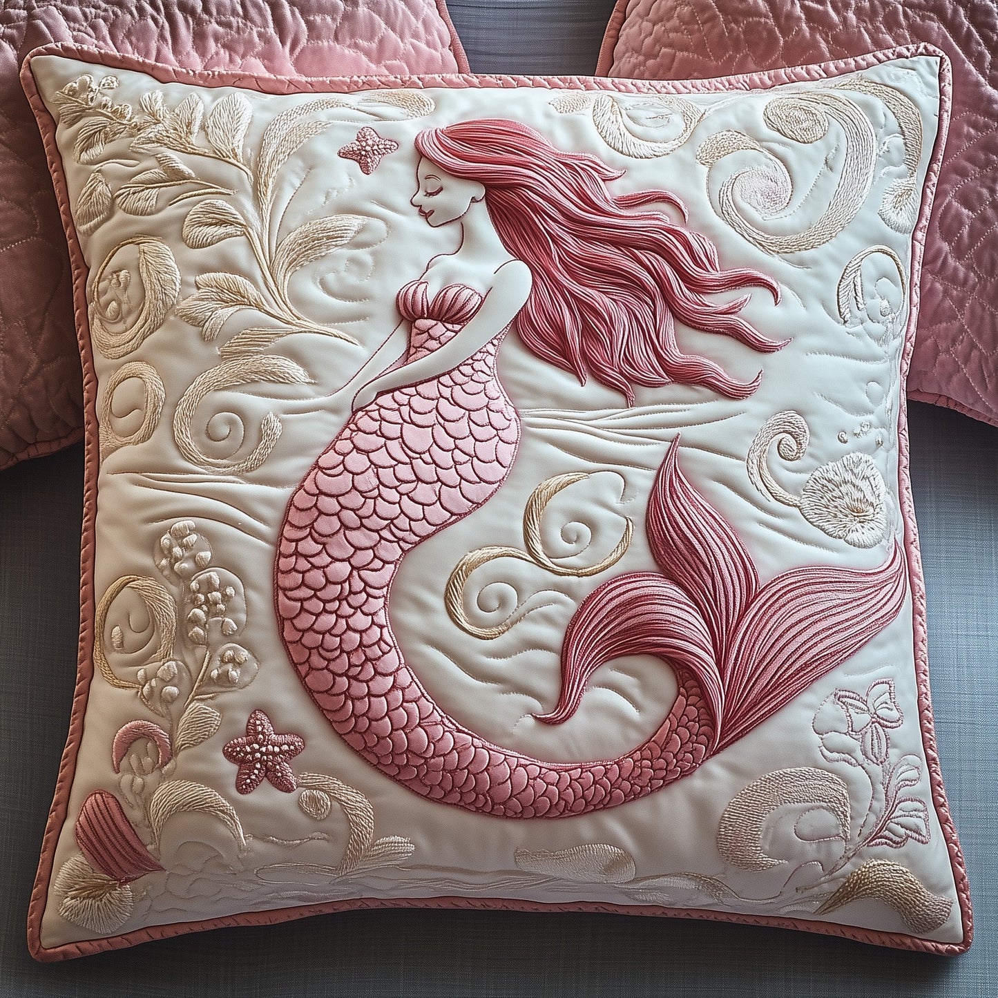 Elegant Mermaid Quilted Pillow Case GFTOAB5014