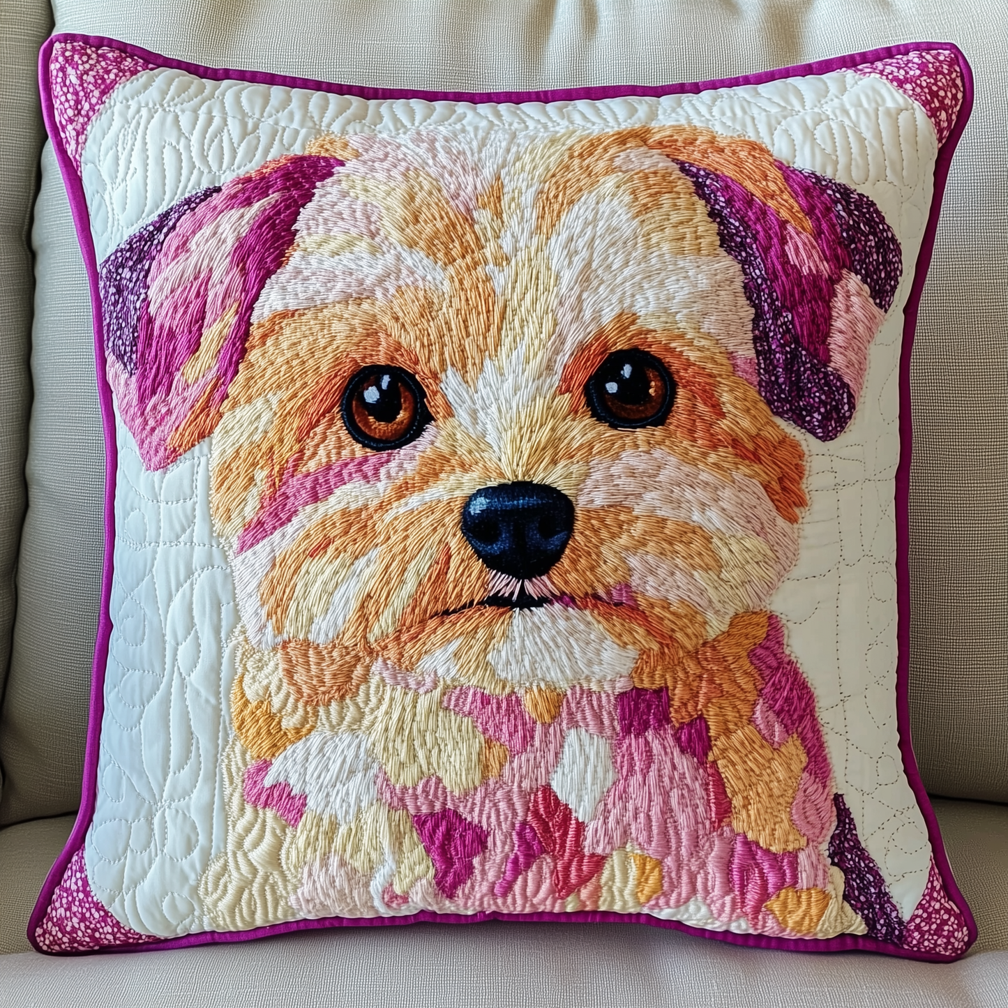 Maltese Quilted Pillow Case GFTOAB508