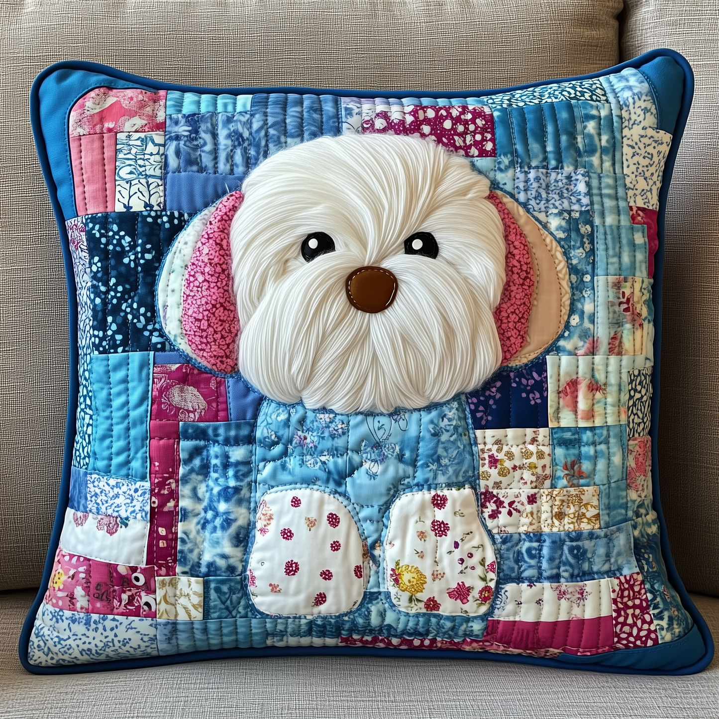 Maltese Quilted Pillow Case GFTOAB510