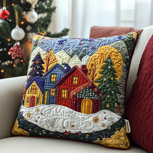 Christmas Village Quilted Pillow Case GFTOAB643