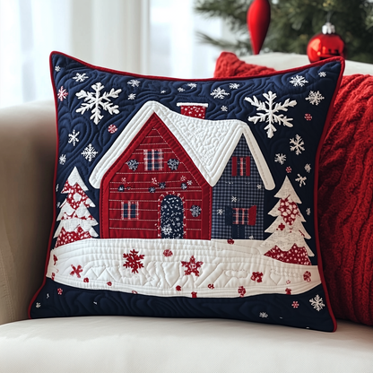 Christmas Village Quilted Pillow Case GFTOAB644