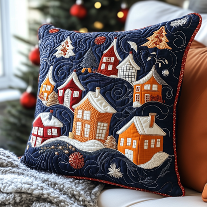 Christmas Village Quilted Pillow Case GFTOAB645