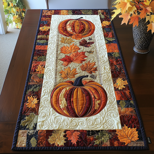 Pumpkin Quilted Table Runner GFTOHD047