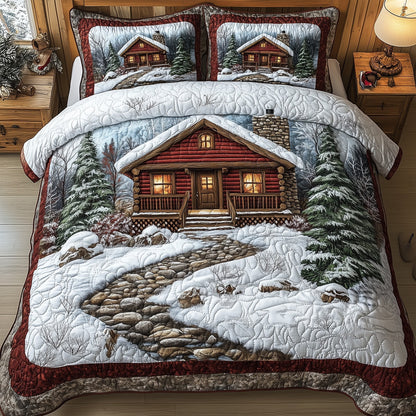 Peaceful Snow Cabin Duvet Cover Set GFTOHD10023