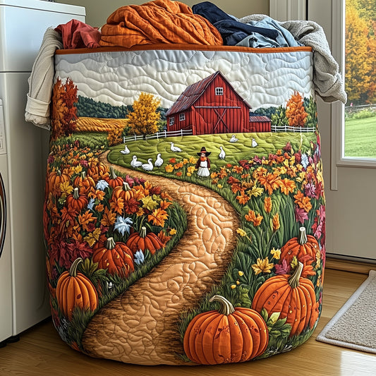 Fall at the Farm Quilted Laundry Basket GFTOHD10031