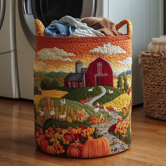 Fall at the Farm Quilted Laundry Basket GFTOHD10032