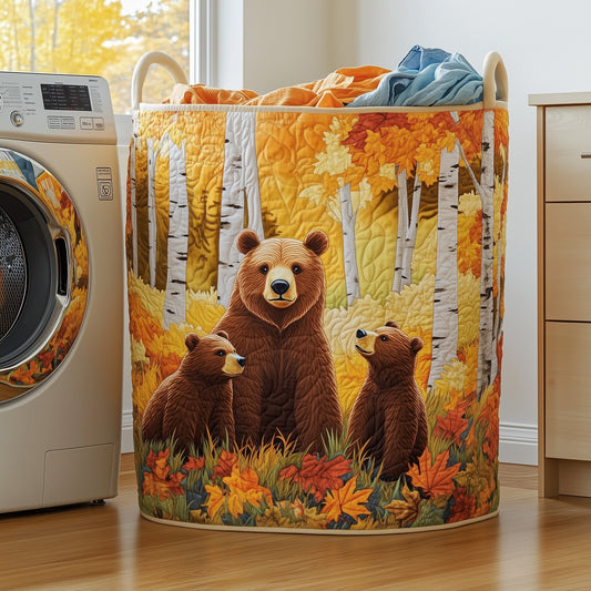 Bear Family Quilted Laundry Basket GFTOHD10033