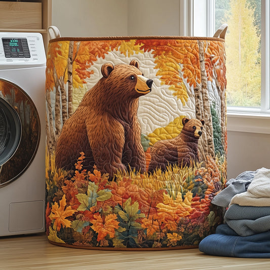 Bear Family Quilted Laundry Basket GFTOHD10034