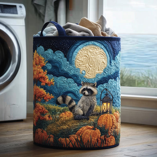 Harvest Moon Raccoon Quilted Laundry Basket GFTOHD10036