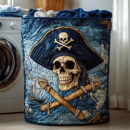 Skull Pirate Quilted Laundry Basket GFTOHD10054