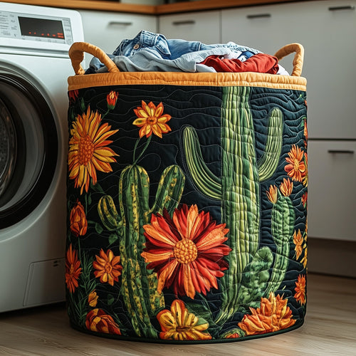 Cactus Heaven Quilted Laundry Basket GFTOHD10067