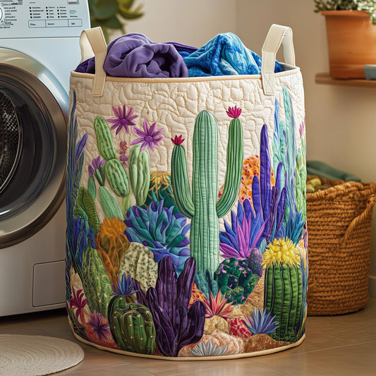 Cactus Heaven Quilted Laundry Basket GFTOHD10069