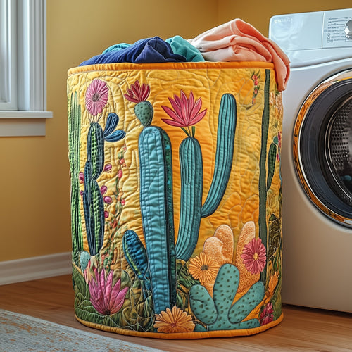 Cactus Heaven Quilted Laundry Basket GFTOHD10071
