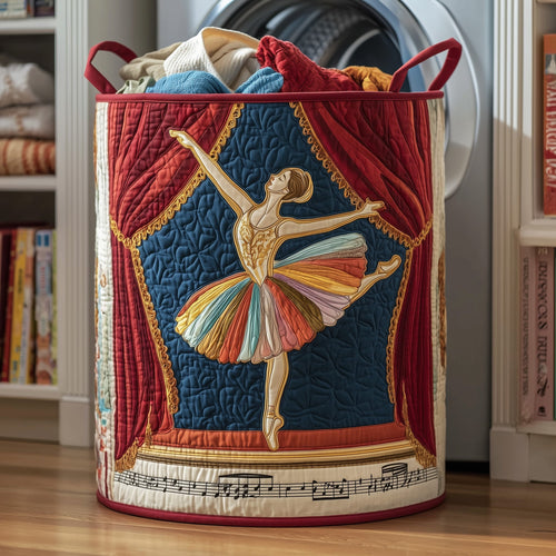 Elegant Ballerina Quilted Laundry Basket GFTOHD10073