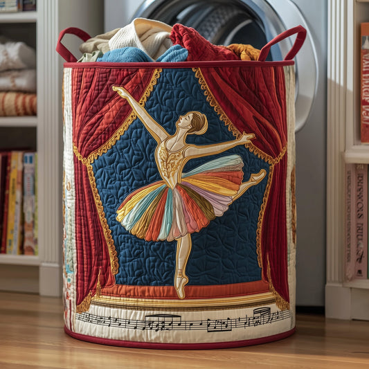 Elegant Ballerina Quilted Laundry Basket GFTOHD10073