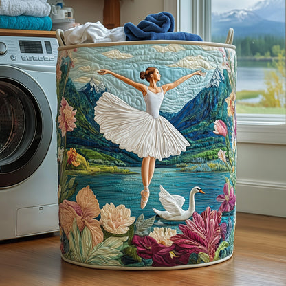 Elegant Ballerina Quilted Laundry Basket GFTOHD10076