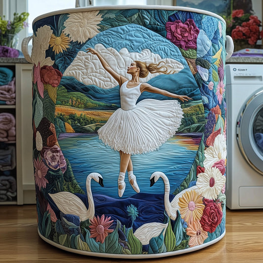 Elegant Ballerina Quilted Laundry Basket GFTOHD10077