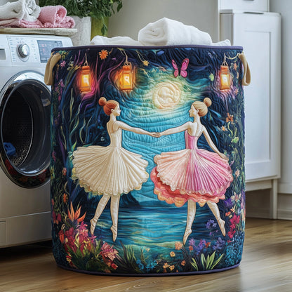 Elegant Ballerina Quilted Laundry Basket GFTOHD10080